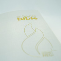 Bible Segond NEG compacte - couverture souple, toile blanche nacrée, tranches or