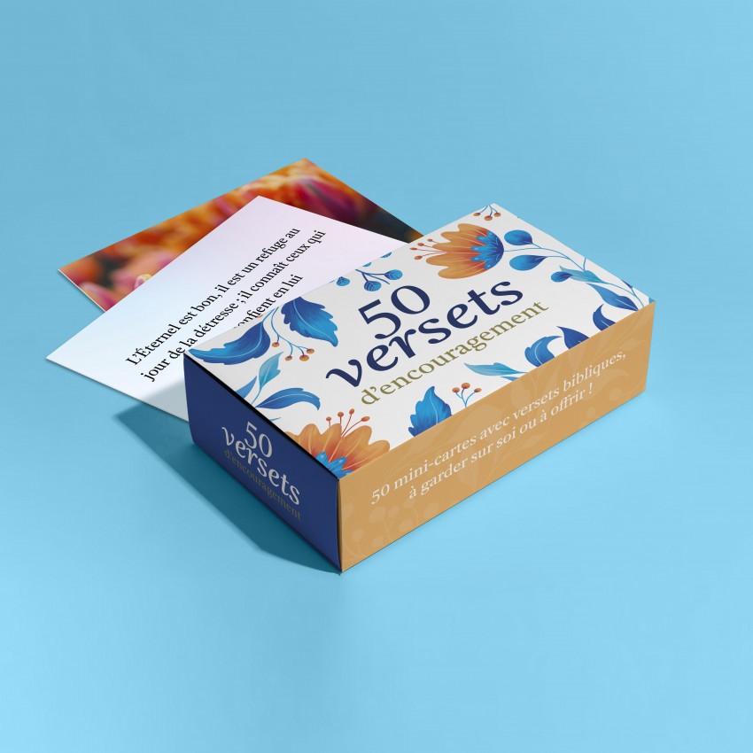 Coffret de 50 mini-cartes - 50 versets - Encouragement