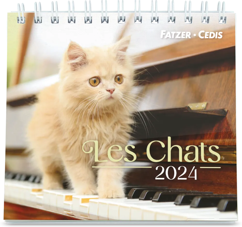 Nos amis les chats - Petit calendrier avec 12 belles photos de chats