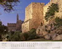 Calendrier Israël Shalom, trilingue: français, allemand, anglais - Mural