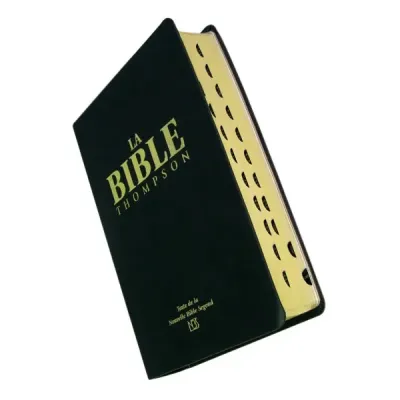 Bible d'étude Thompson NBS de luxe, noire - couverture souple, flexa, tranche or et onglets