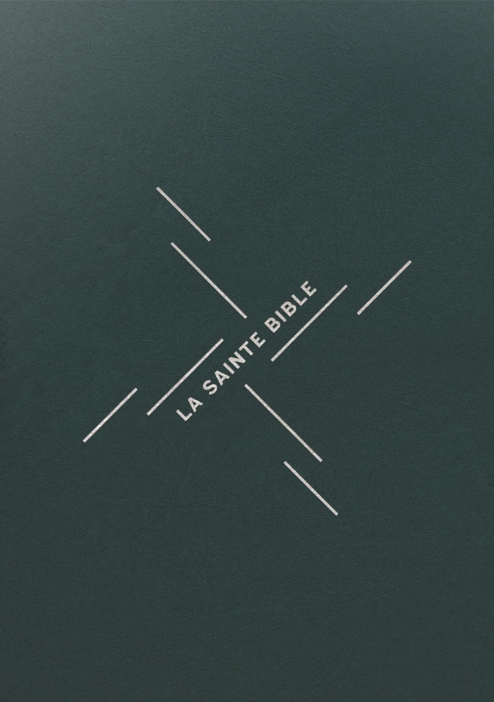 Bible Segond 1910, gros caractères, souple, vinyle vert - 2 rubans marque-pages