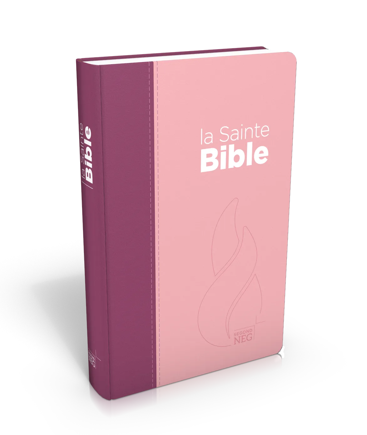 Bible Segond NEG compacte - couverture souple, toile duo rose praline / violet fruits des bois en...
