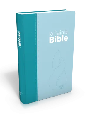 Bible Segond NEG compacte - couverture souple, toile duo bleu lagon et bleu ciel