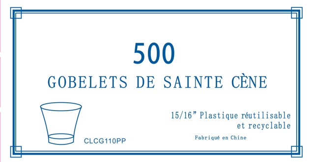 Gobelets en polypropylène transparent x 500 - [article de Sainte-Cène]