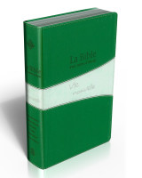 Bible d'étude Vie nouvelle, Segond 21, duo vert et gris - couverture souple, tranche argent, avec...