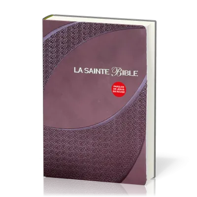 Bible Segond 1910, gros caractères, similicuir brun, onglets, tranche or - 2 rubans marque-pages,...