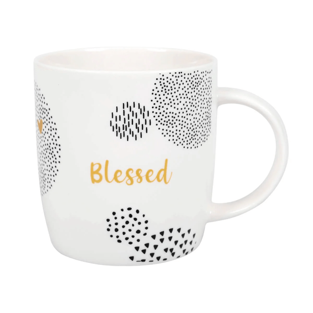 Tasse - Thankful & Blessed - weiss, 350ml