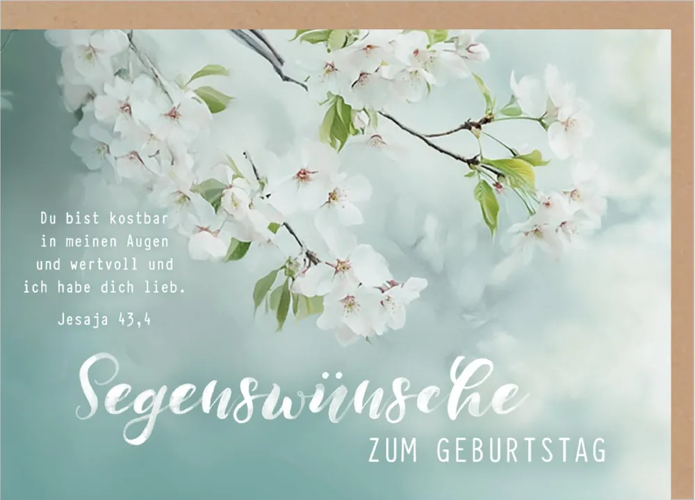 Faltkarte Geburtstag Jesaja 43,4