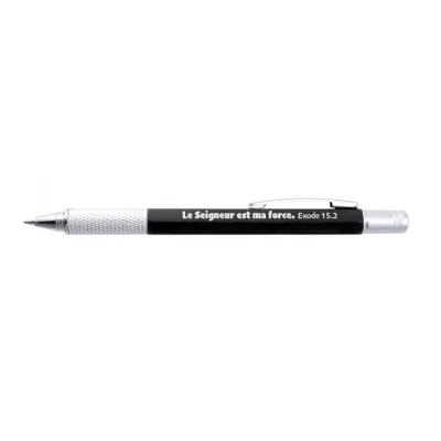 Stylo multi-outil noir « Le Seigneur est ma force »