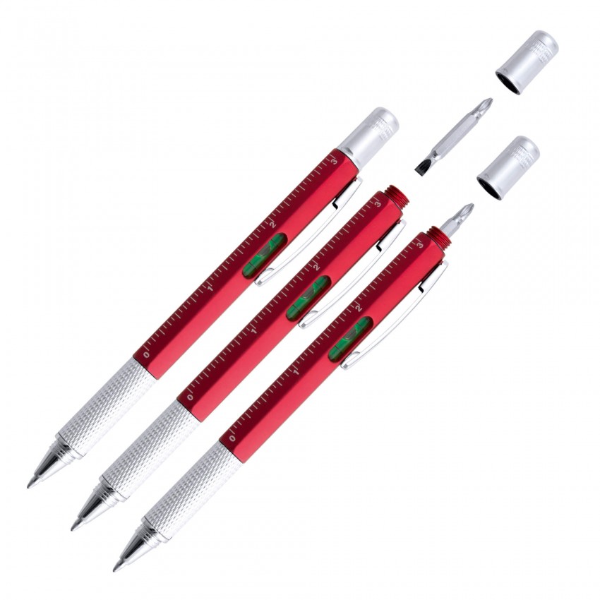 Stylo multi-outil rouge "Le Seigneur est ma force"