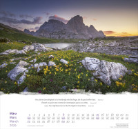 Calendrier Montagnes trilingue: allemand, français, anglais - Mural