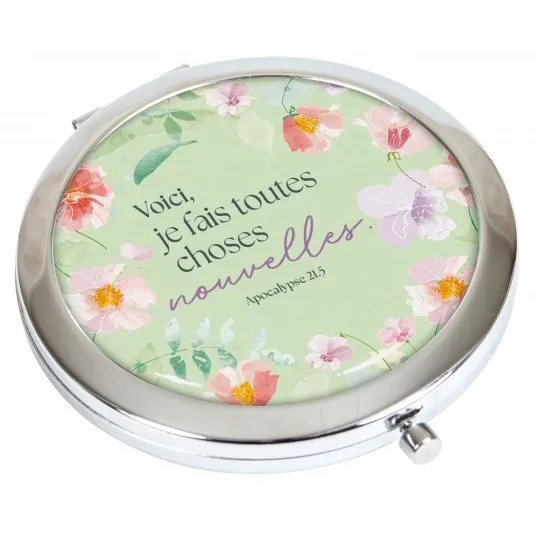 Miroir de poche Mot d'ordre 2026 - "Voici, je fais toutes choses nouvelles."