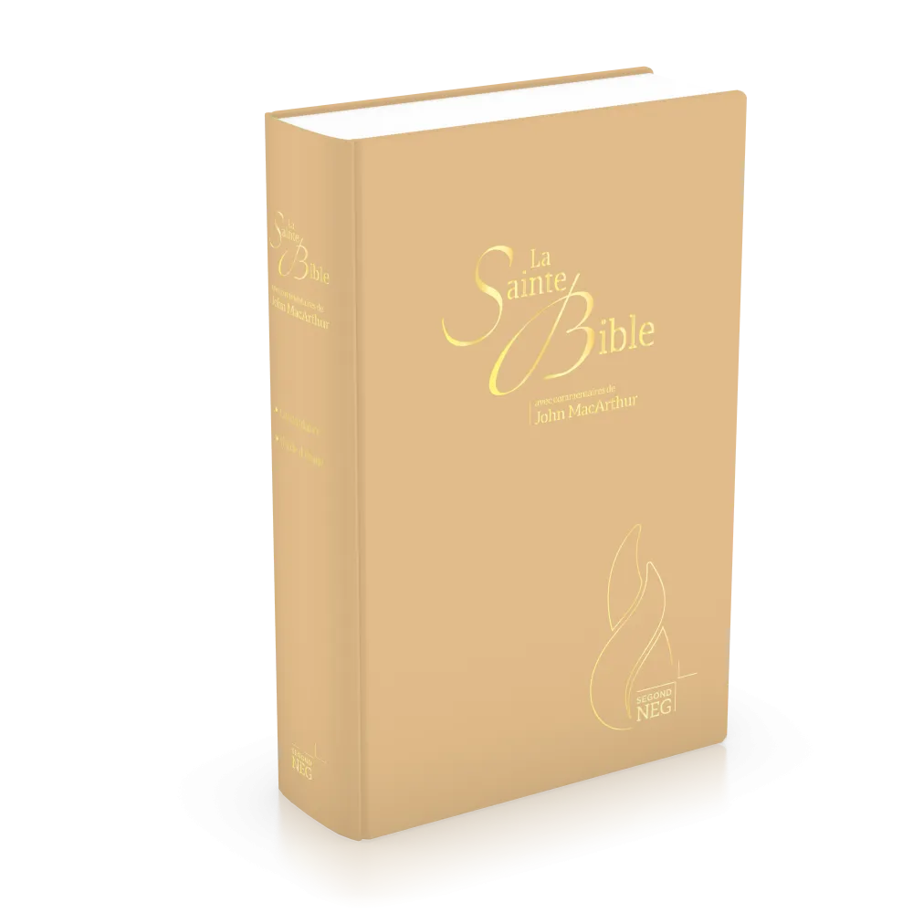 Bible d'étude Segond NEG MacArthur - couverture semi-rigide, toile beige