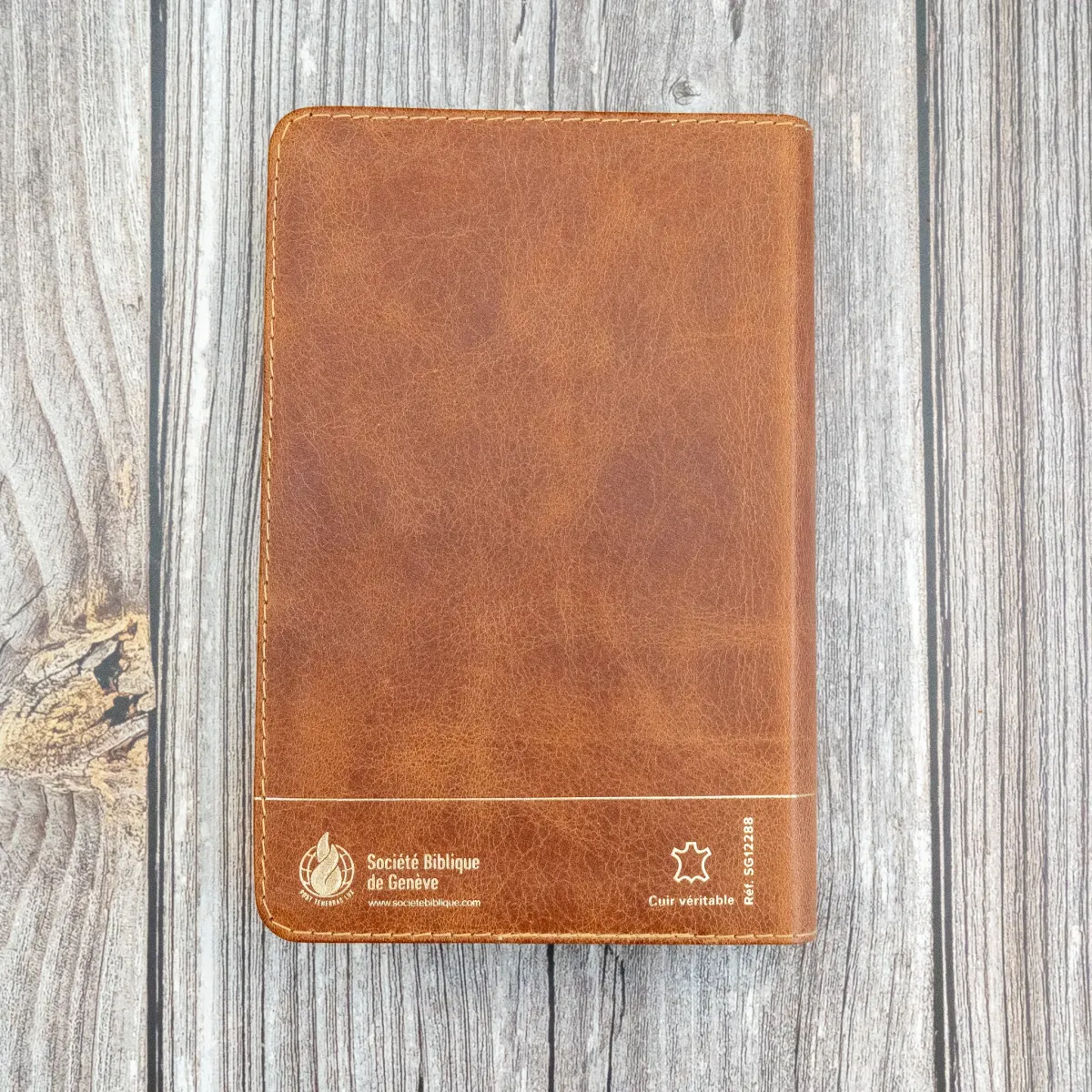 Bible Segond 21 compacte (Premium Style) - couverture souple, cuir brun, avec tranches dorées