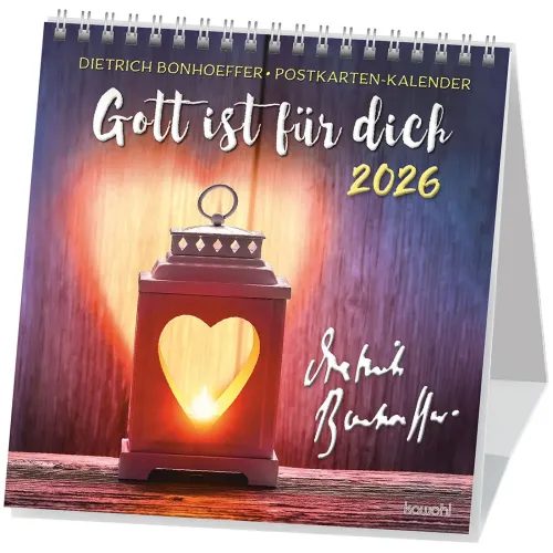 Gott ist für dich - Dietrich Bonhoeffer Postkartenkalender