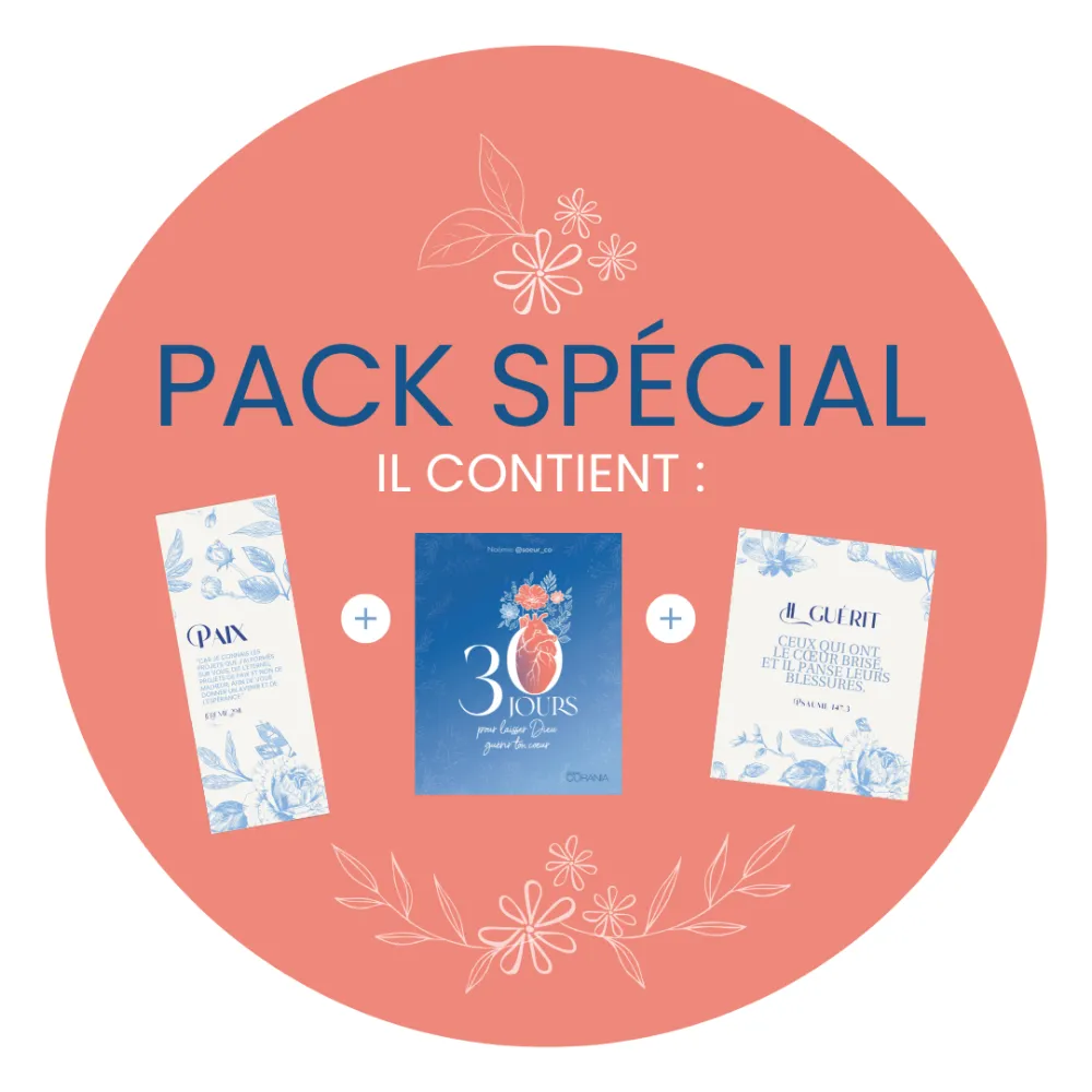 30 jours pour laisser Dieu guérir ton coeur - Pack - avec marque-page et poster