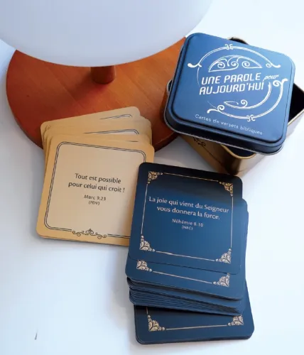 Une parole pour aujourd'hui - Cartes de versets bibliques - Boîtier en métal