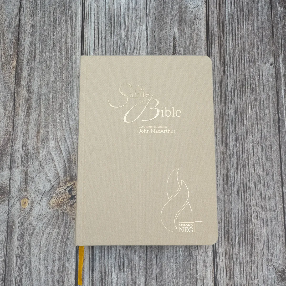Bible d'étude Segond NEG MacArthur - couverture semi-rigide, toile beige
