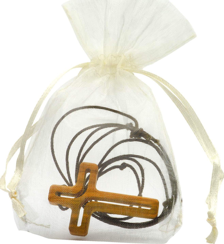 Collier Croix - Bois d'Olivier