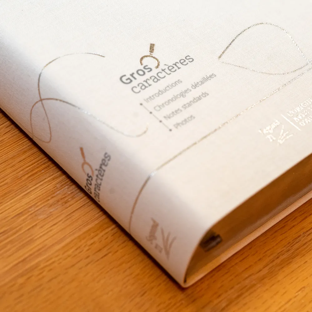 Bible Segond 21, gros caractères - couverture souple en toile blanche, tranche argentée