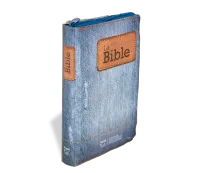 Bible Segond 21 compacte (Premium Style) - couverture souple toilée motif jeans, avec fermeture...