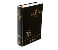 Bible Segond 21, gros caractères - couverture souple noire en fibrocuir, tranche argentée