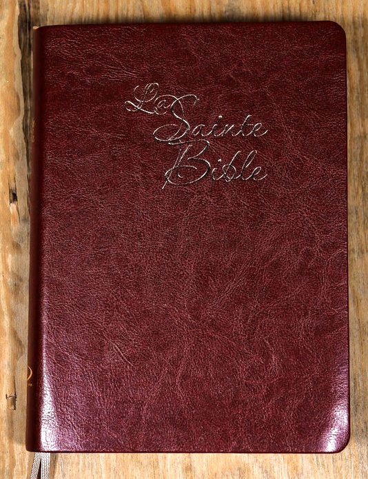 Bible Segond 1910, gros caractères, marron - couverture souple, tranche or, onglets