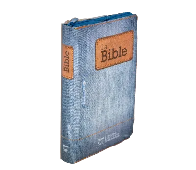 Bible Segond 21 compacte (Premium Style) - couverture souple toilée motif jeans, avec fermeture...