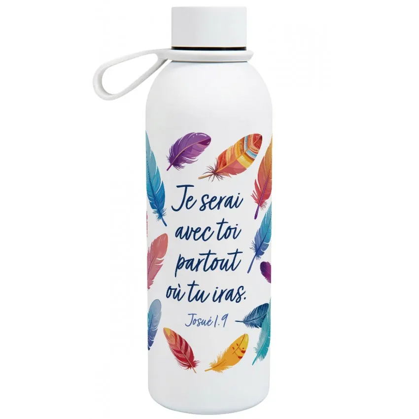Bouteille isotherme collection « Je serai avec toi » Josué 1.9