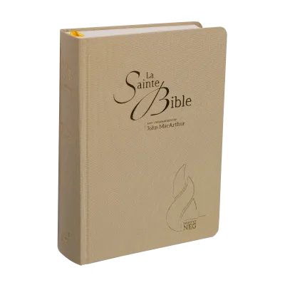 Bible d'étude Segond NEG MacArthur - couverture semi-rigide, toile beige