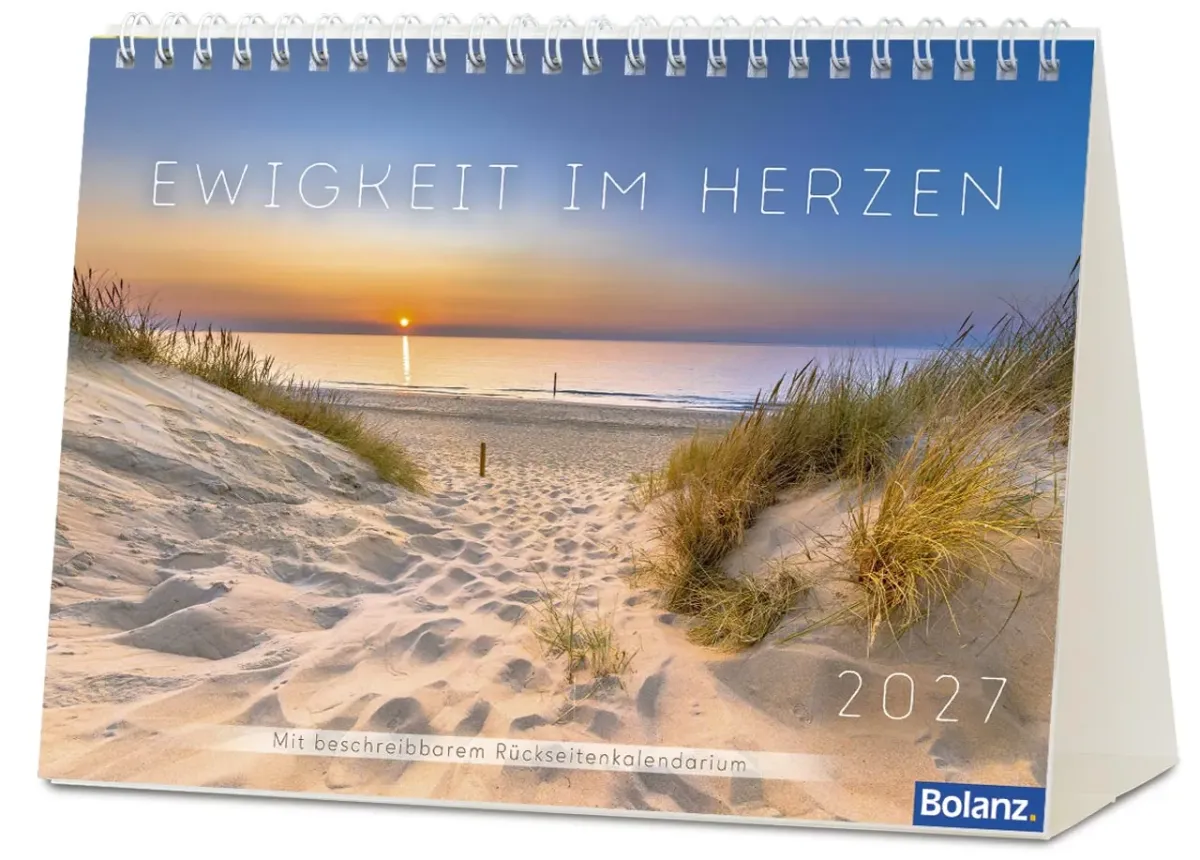 Ewigkeit im Herzen - Mit beschreibbarem Rückseitenkalendarium - Panoramakalender