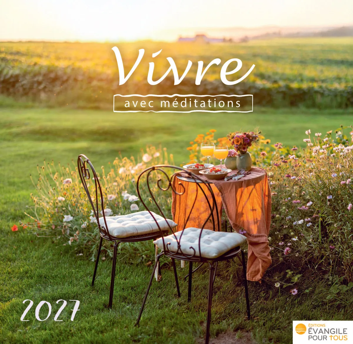 Vivre, avec méditations - Calendrier cartes postales, de table