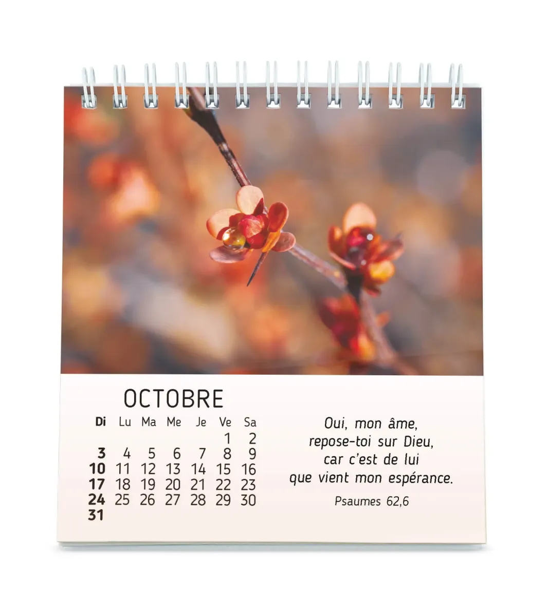 Nature en paix - calendrier à poser