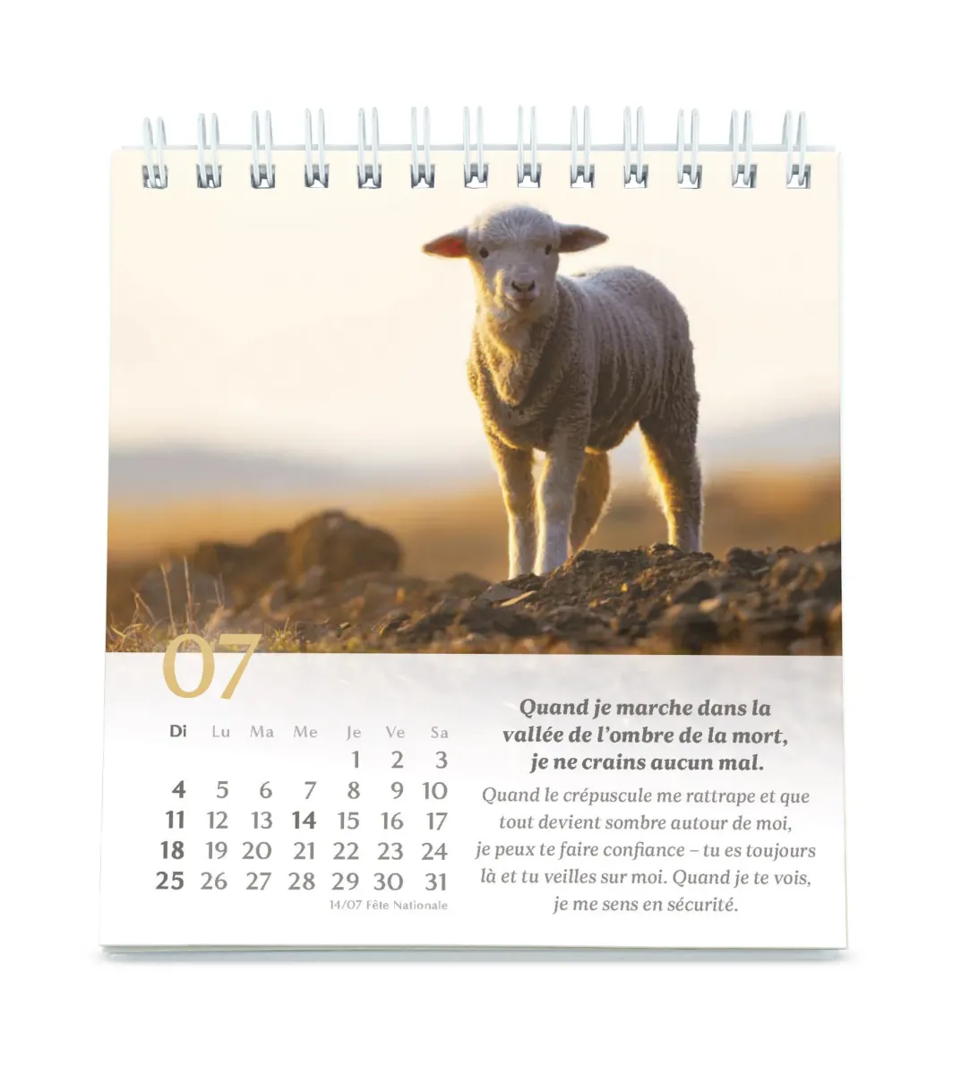 Psaume 23 - Petit format - calendrier à poser
