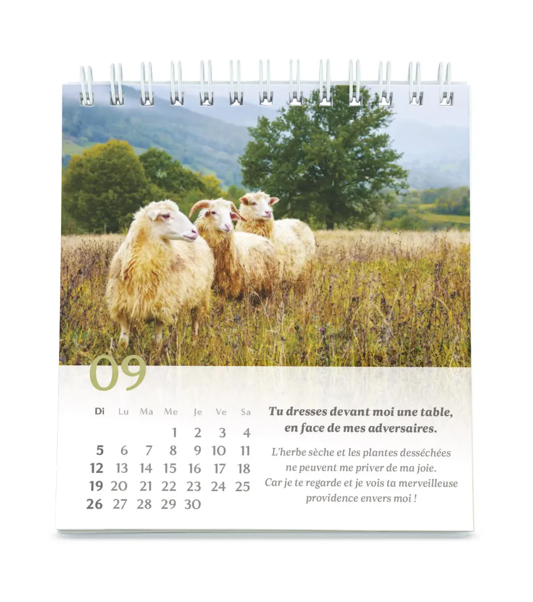 Psaume 23 - Petit format - calendrier à poser
