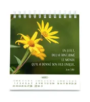 Pensées fleuries - calendrier de table
