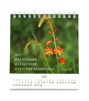 Pensées fleuries - calendrier de table