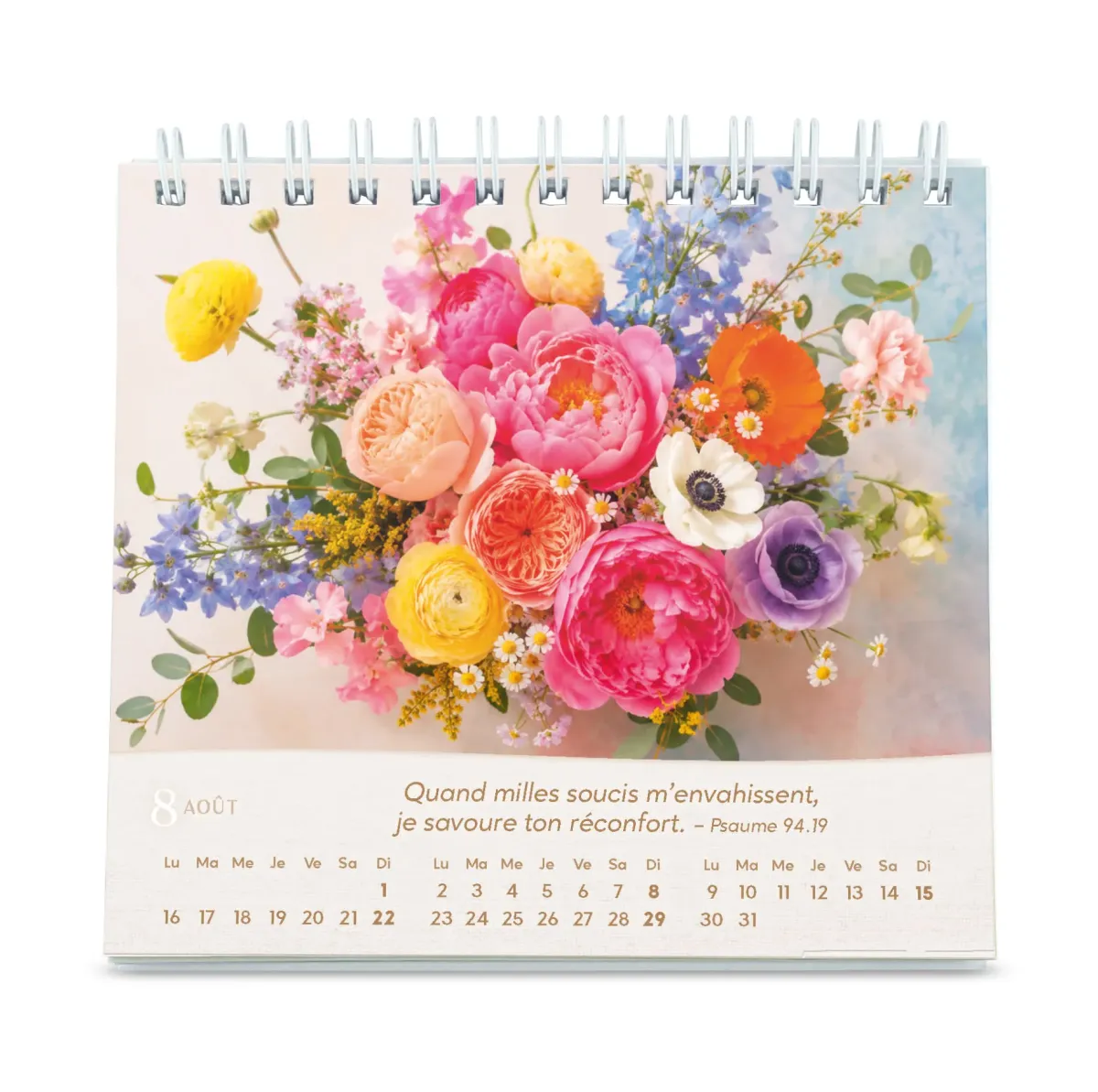 Bouquets - Petit calendrier avec 12 belles photos de bouquets