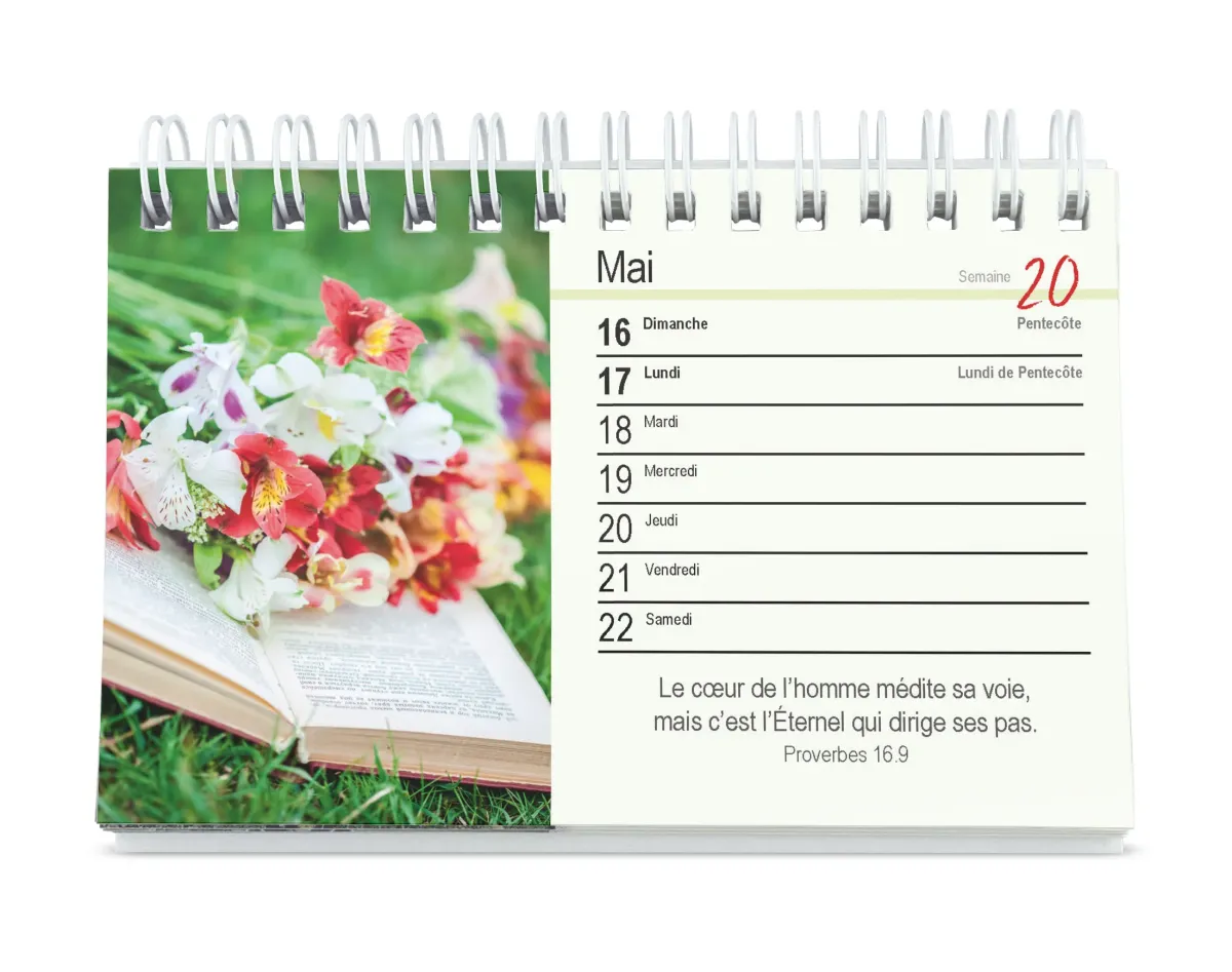 Tu m'accompagnes - calendrier de table