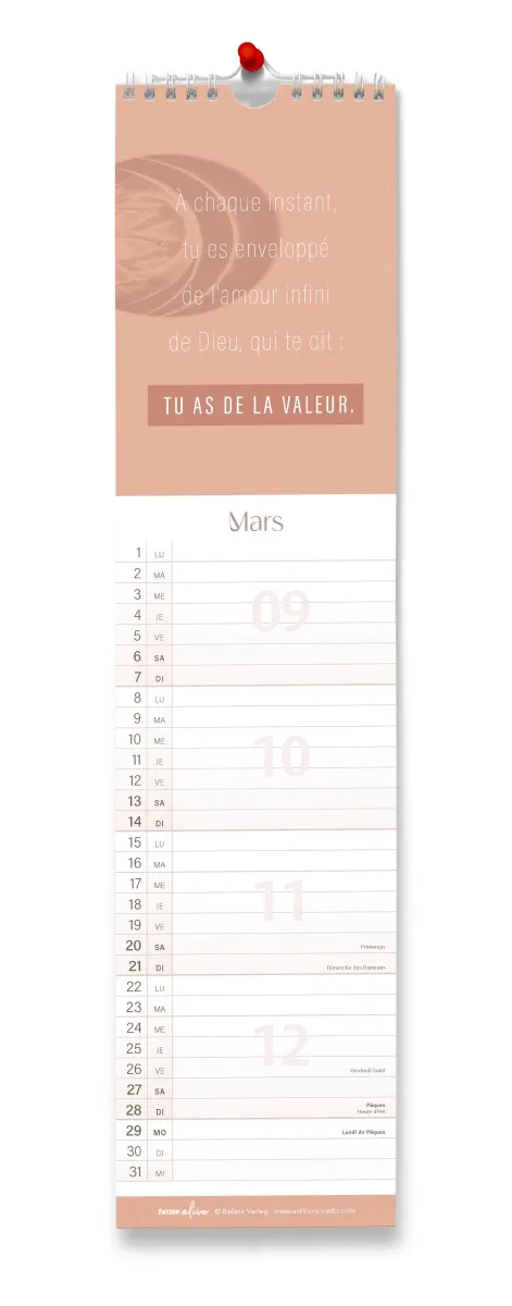Une vie épanouie - Calendrier avec cartes postales