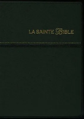 Bible Segond 1910, de poche, noire - couverture souple, avec fermeture éclair et onglets