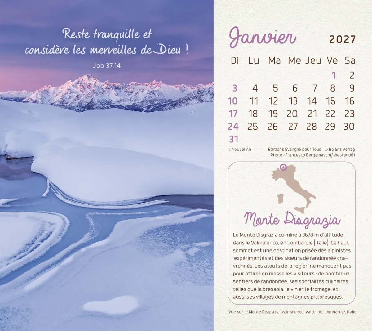 Création - Calendrier de table