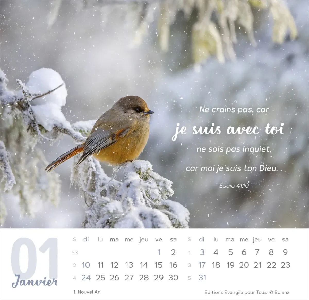 Vivre, avec méditations - Calendrier cartes postales, de table