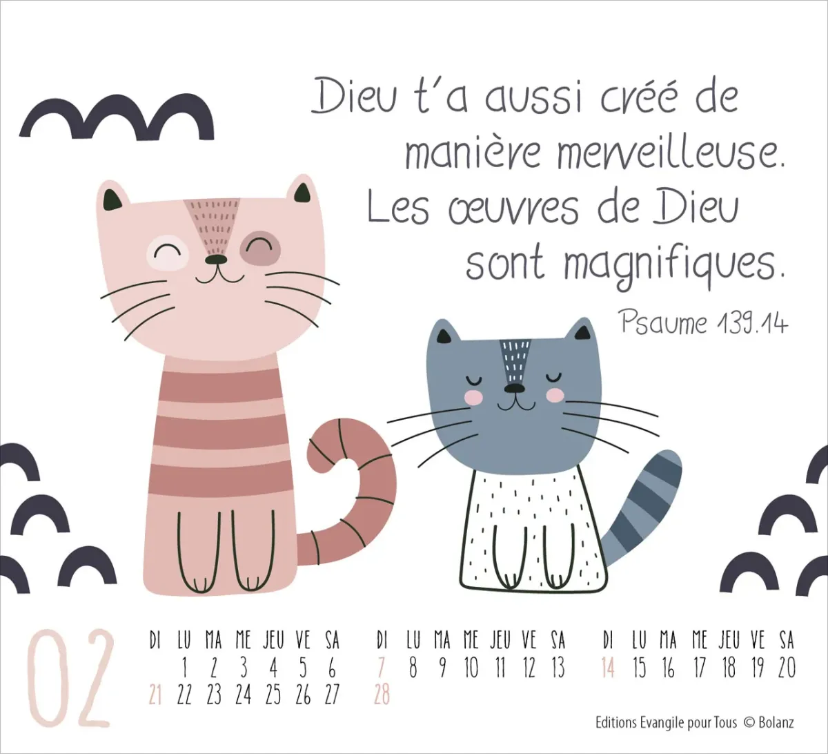 Petits amis - Mini calendrier de table