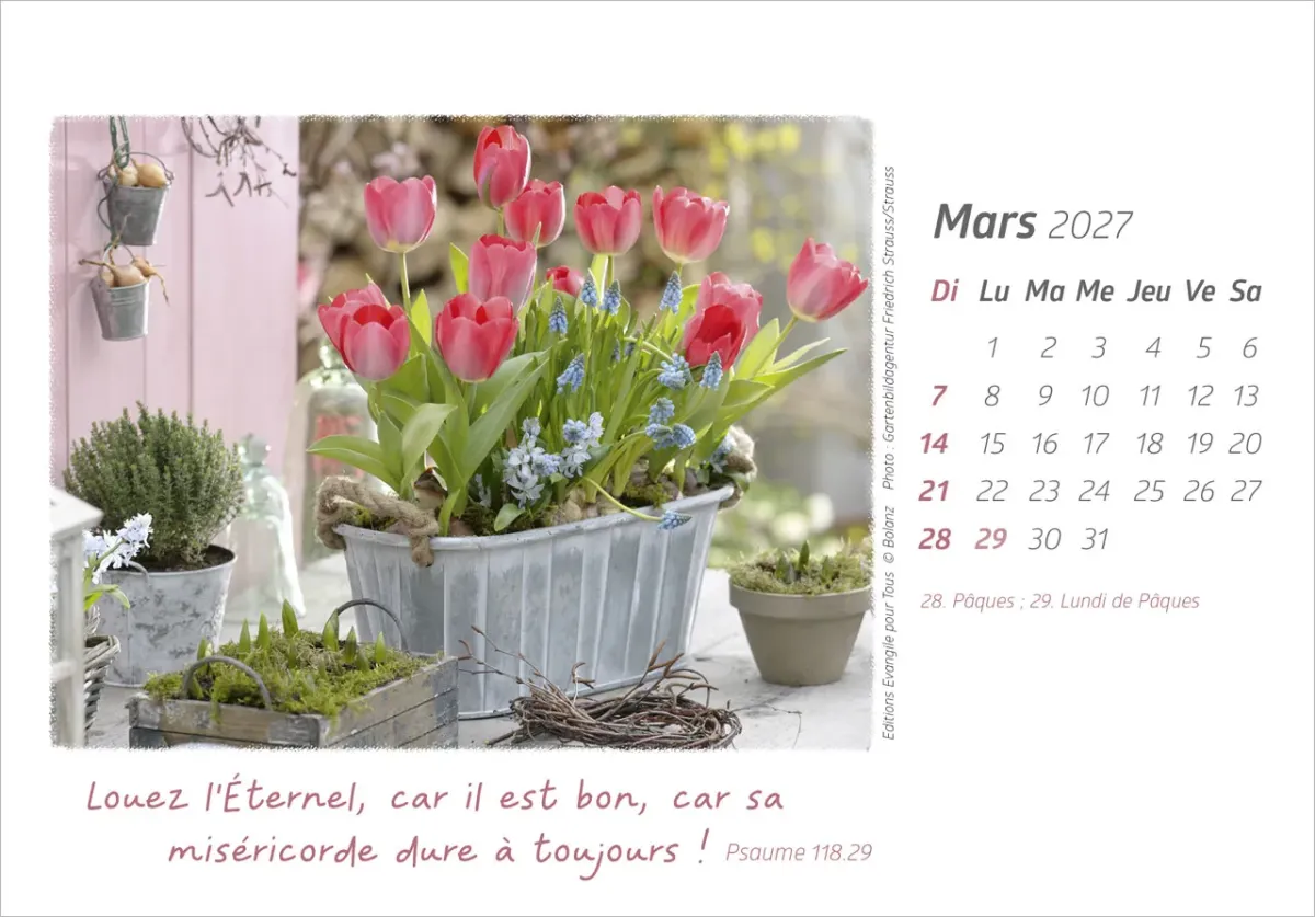 Délices - Calendrier de table