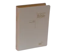 Bible Segond NEG, gros caractères, blanche - Couverture souple en toile, tranche or