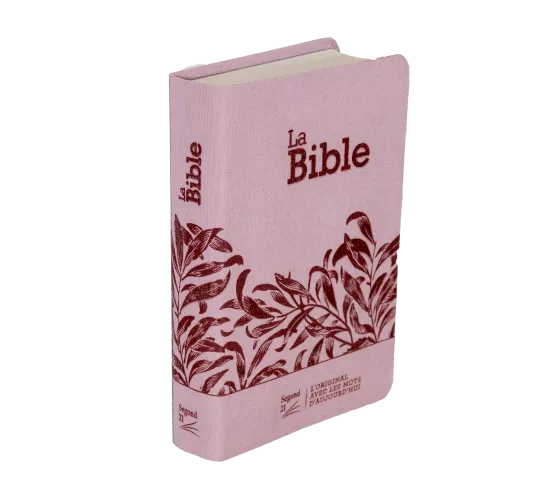 Bible Segond 21 compacte (Premium Style) - couverture souple, toile rose avec paillettes et onglets