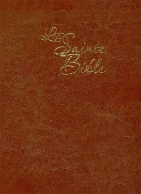 Bible Segond 1910, gros caractères, marron - couverture similicuir souple, tranche or, onglets
