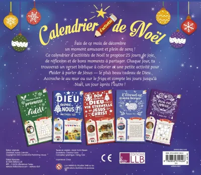 Calendrier d'activités de Noël - Les joies de l'avent, jour après jour